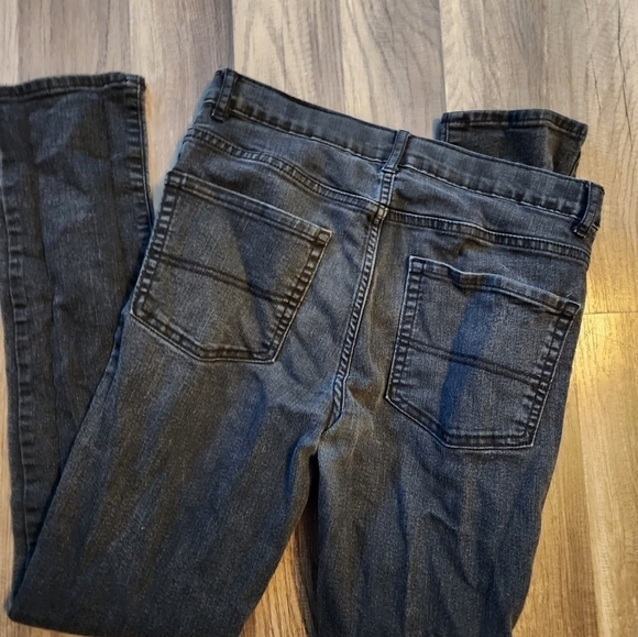 Black Wash Adjustable Waist Super Skinny B Jeans Size 16 - Picture 3 of 3